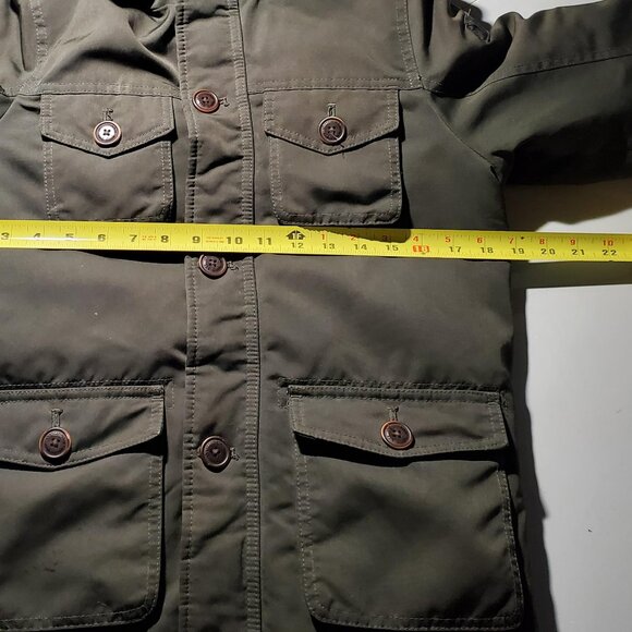 Abercrombie Kids Olive Green Coat with Faux Fur Lining Sz 11/12 -read desc - Picture 11 of 16